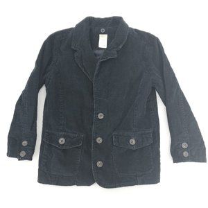 Gymboree Courduroy Jacket Boys Small 5-6 Black Blazer Suit Coat